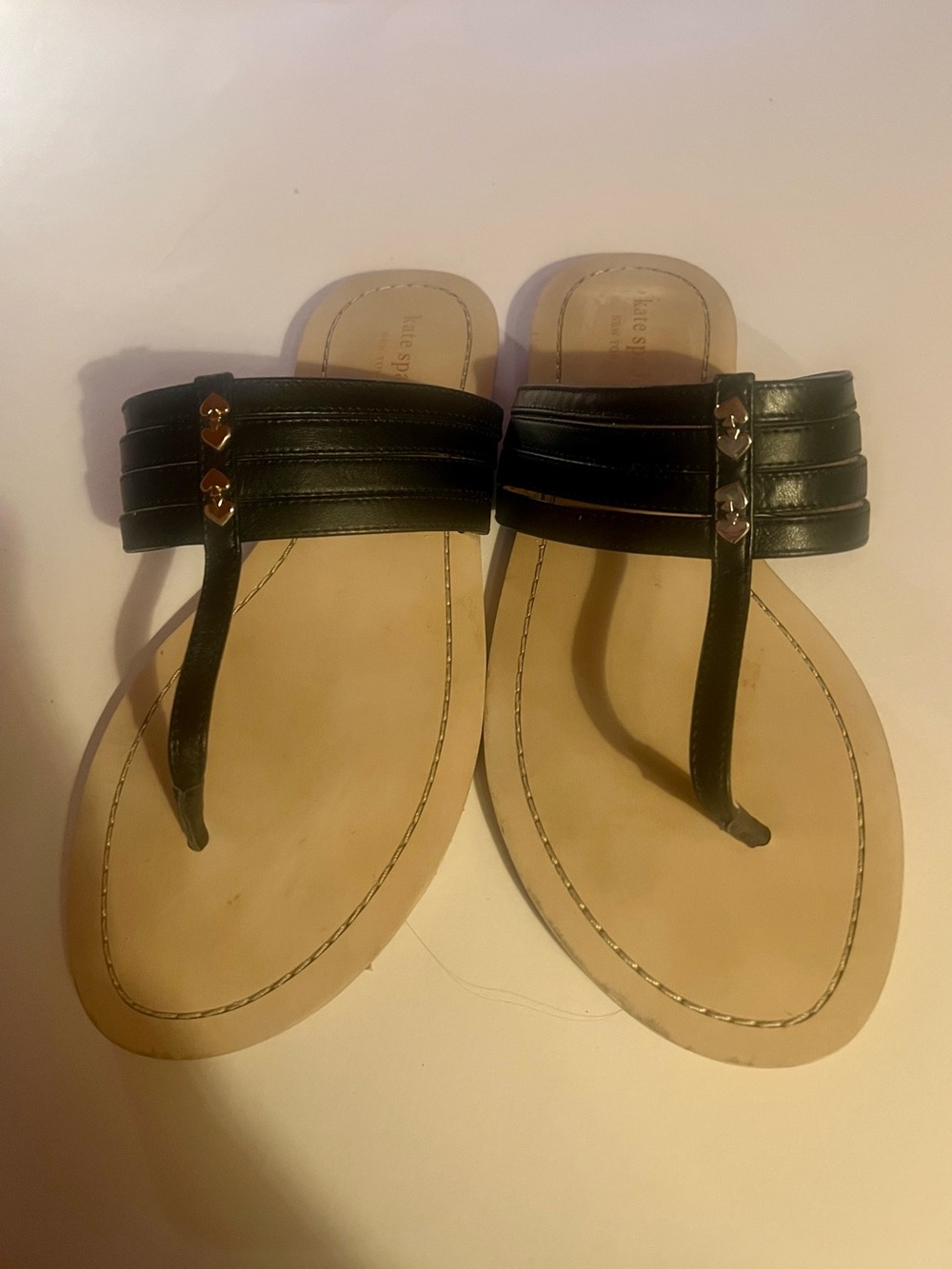 Kate Spade Black "Sindy" Sandals Size 8 1/2